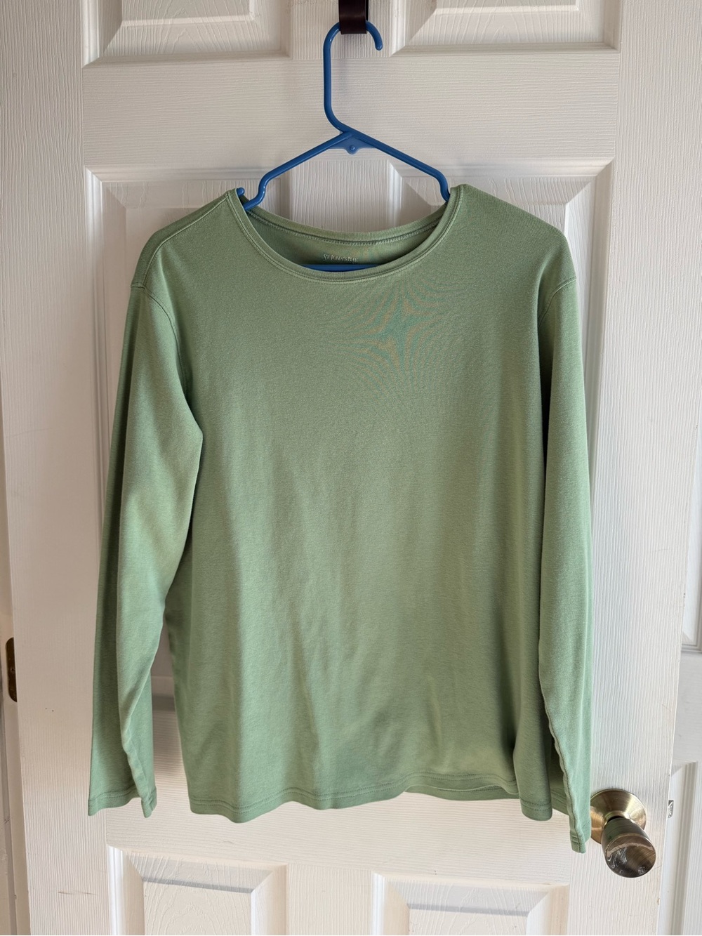 St. John's Bay Long-Sleeve Crewneck Top - Sage Green